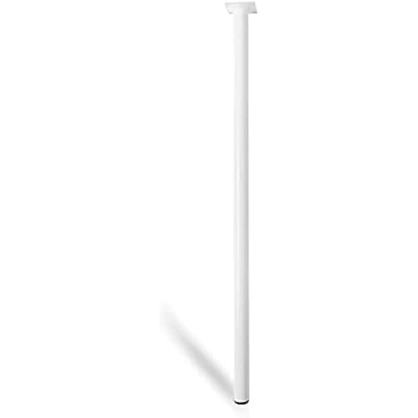 Cylindrisk fot - AMIG - Mod.401G - Vit stål - Ø3,1 cm - Höjd 80 cm - 150 kg max