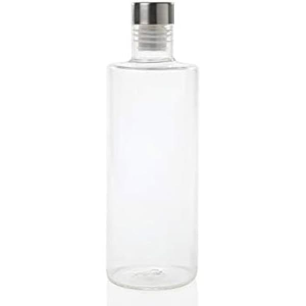 Glasflaska - ANDREA HOUSE - MS64324 - 1L - Ø8x29cm - 18/8 rostfritt stål