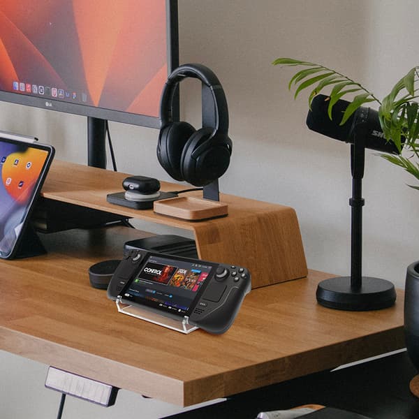 INF Genomskinligt akryl-ställ för STEAM DECK med presentförpackning