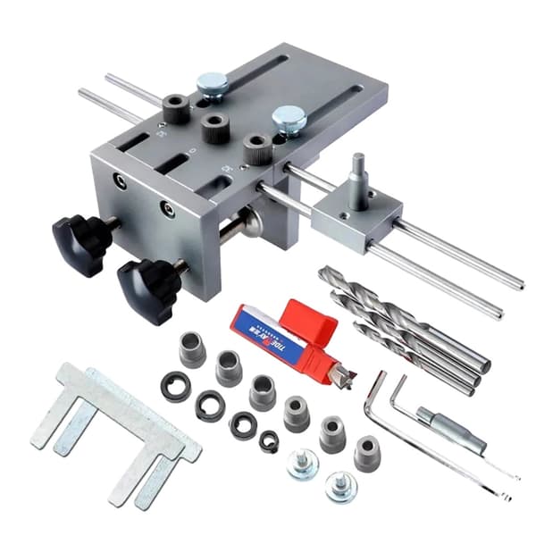 Wood Dowelling Jig Kit, Kernebor Design, Tilpasselige Funktioner, Ideel til Træboring