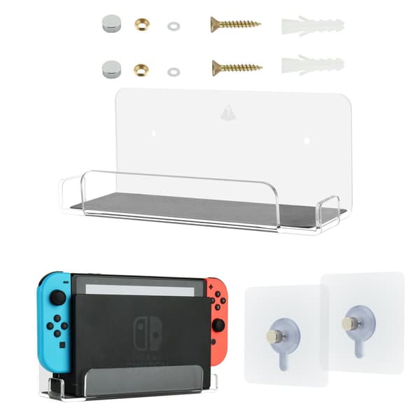 INF Vægbeslag til Nintendo Switch-konsol - Klar Akryl