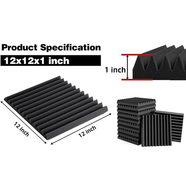 INF Lydabsorberende skumpaneler 24-pack