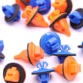 Miniatyrbilde 3 av 3: INF 100 STK. Bilpanelklips for Toyota 75495-35010/75397-35010 - Oransje og blå