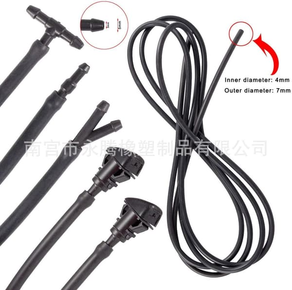 INF Spylerdyse-sett - 2 dyser, koblinger og 3 m slange for Chrysler Dodge Jeep Ram