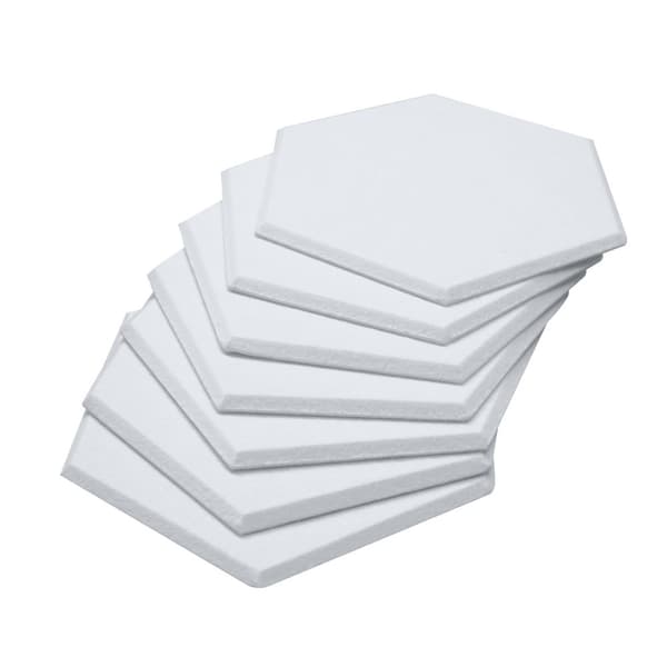 INF 12-pack ljudabsorberande paneler - Vita akustikpaneler med självhäftande baksida