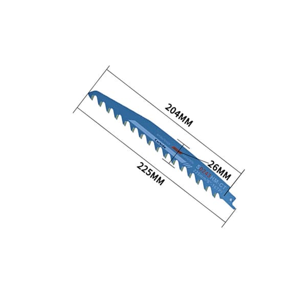 INF Gensidig savklinge (225 mm) - Blå