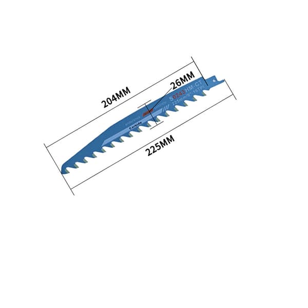 INF Gensidig savklinge (225 mm) - Blå