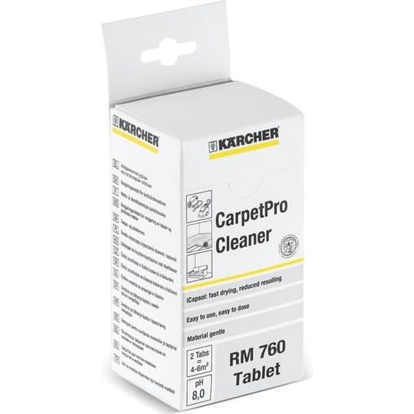Mattrengöring - KÄRCHER - RM 760 CarpetPro - 16 tabletter - pH 8,9 - I-capsol teknologi