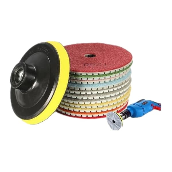 INF Sett med 8 diamantslipeskiver, 4 tommer