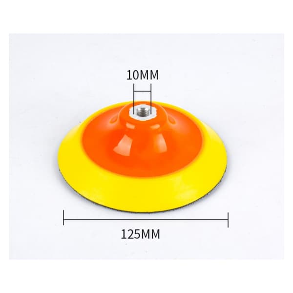 INF 5 tommers 125 mm slipeskive med 10 hull - PU og nylon borrelås