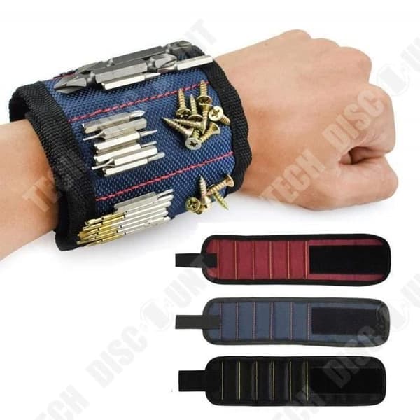 TD® magnetiskt armband 10 kraftfulla magneter för att hålla verktyg, skruvmejslar, spikar, muttrar - DIY-tillbehör