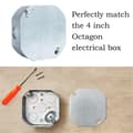 Miniatyrbilde 4 av 5: INF Åttekantet deksel for elektrisk boks - 4-pakning, sølvfinish