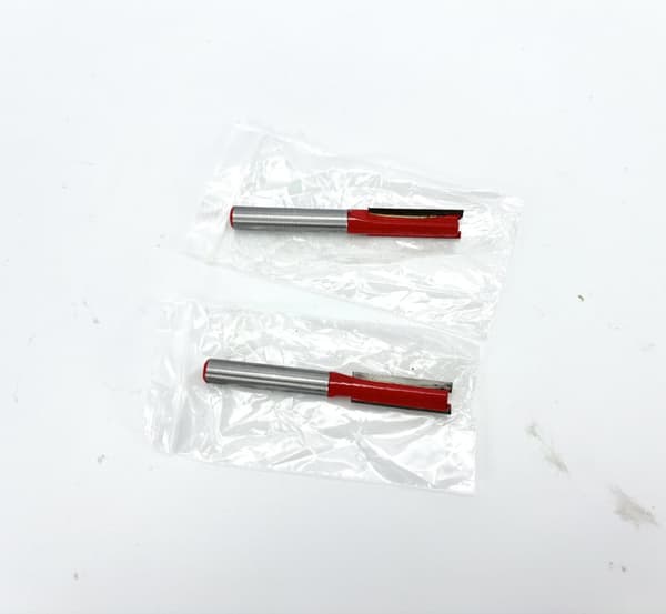 INF 1/4" Shank Raka Fräs med Skär (2-pack) B