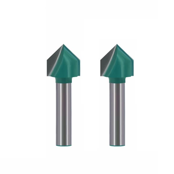 INF V-Groove Router Bit Sæt - 1/4 Tomme Skaft, Twin Pack A