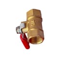 Miniatyrbilde 3 av 4: INF Mini messingkuleventil NPT dobbel hun 1/4 tomme