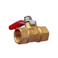 Miniatyrbilde 1 av 4: INF Mini messingkuleventil NPT dobbel hun 1/4 tomme