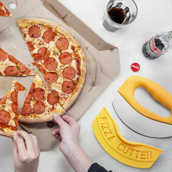 INF Rostfritt Stål Skärare - Pizza, Ört & Ostskivare