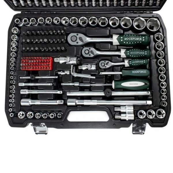 Rockforce Verktygsset 216 el. (6-kant, 1/4", 3/8", 1/2", 4-32mm)
