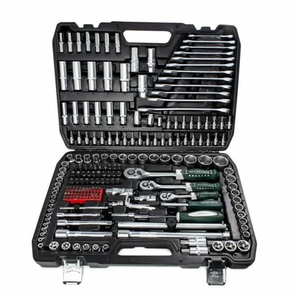 Rockforce Verktygsset 216 el. (6-kant, 1/4", 3/8", 1/2", 4-32mm)