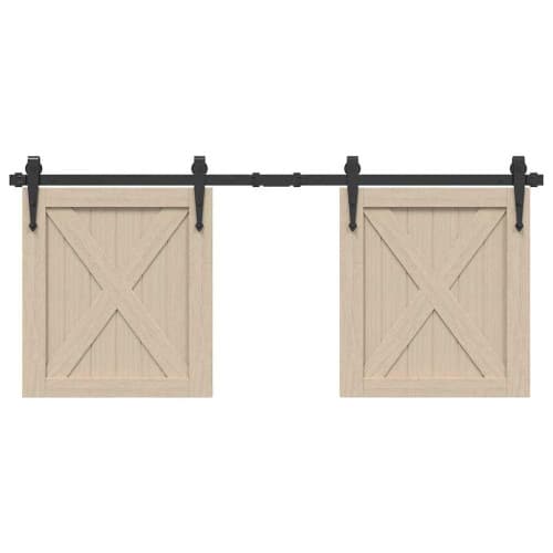 Skjutdörrsbeslag 122 cm kolstål