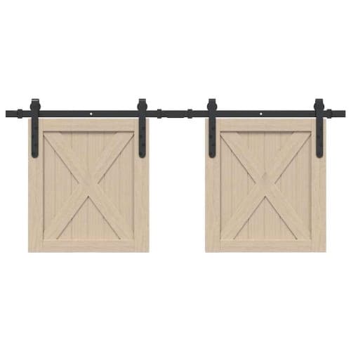 Skjutdörrsbeslag 122 cm kolstål