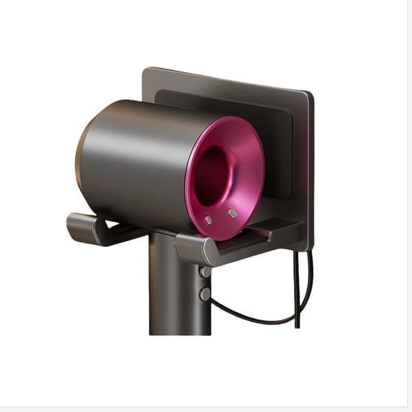 INF Selvklæbende hårtørrerholder - minimalistisk design Grå