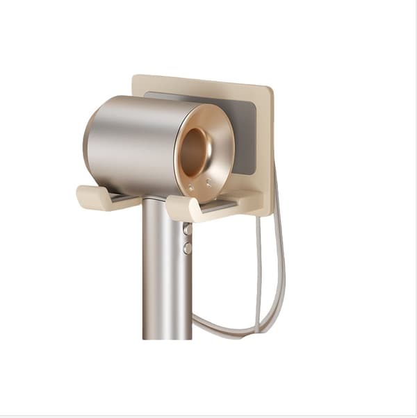 INF Selvklebende Hårfønerholder - Minimalistisk Design Hvit