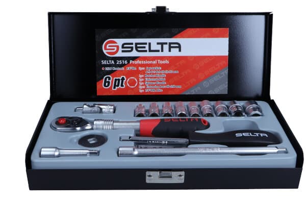 SELTA-TYÖKALUSETTI 1/4", 16-OSAINEN