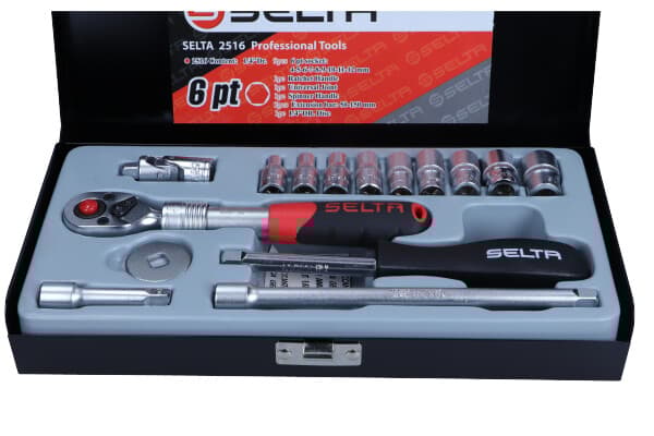 SELTA-TYÖKALUSETTI 1/4", 16-OSAINEN