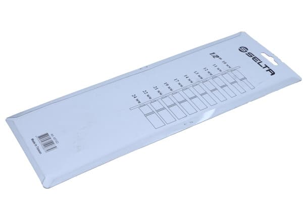 SELTA LANGE TOPNØGLER PÅ SKINNE 1/2", 10-24 MM, 10 STK.