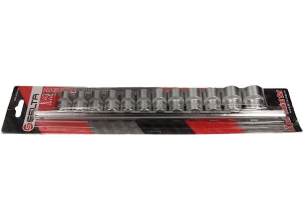 SELTA 1/2" SKINNETOPNØGLER, 12 STK., 10-24 MM/ SELTA
