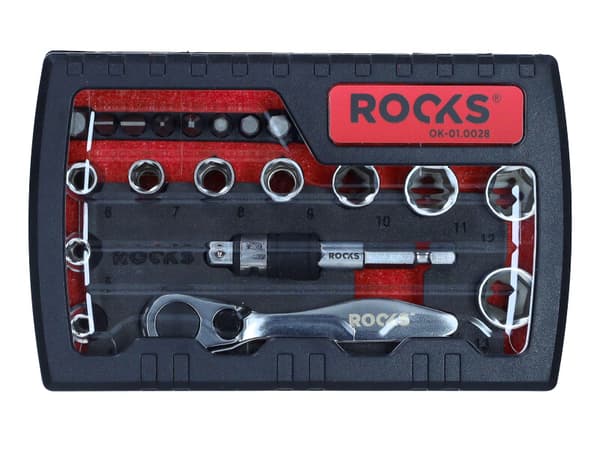 ROOKS VERKTYGSSATS 1/4" tum, 28 DELAR SMART