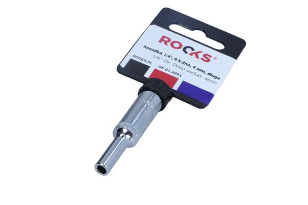 ROOKS-HYLSY 1/4"" 4 MM 6-KULMAINEN PITKÄ