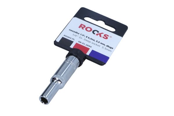 ROOKS HYLSA 1/4" 5,5 MM 6-VINKEL LÅNG
