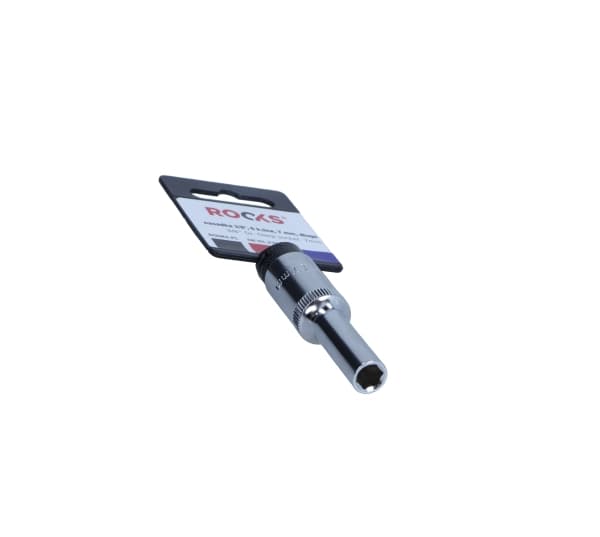 ROOKS TOPPENØGLE 3/8"" 7 MM 6-VINKEL LANG
