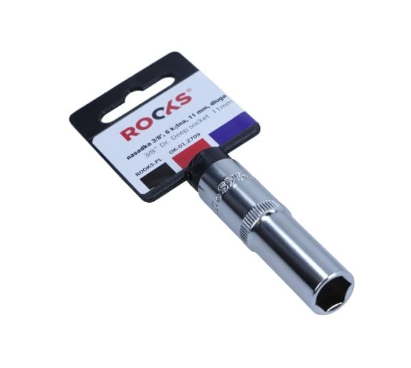 ROOKS TOPPENØGLE 3/8"" 11 MM 6-VINKEL LANG
