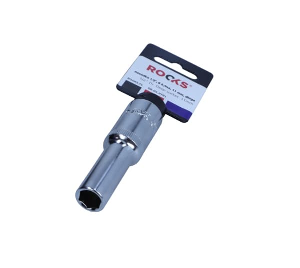 ROOKS TOPPENØGLE 1/2" 11 MM 6-VINKEL LANG