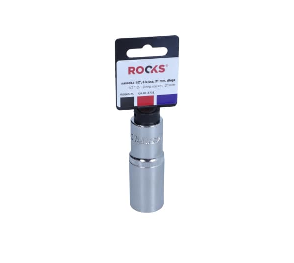 ROOKS TOPPENØGLE 1/2"" 21 MM 6-VINKEL LANG