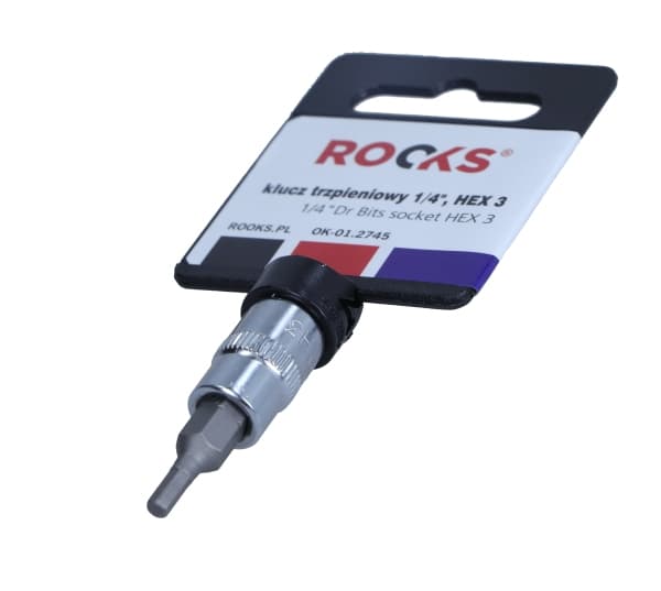 ROOKS 1/4" SKAFTNØGLE, UNDER 3 STK.
