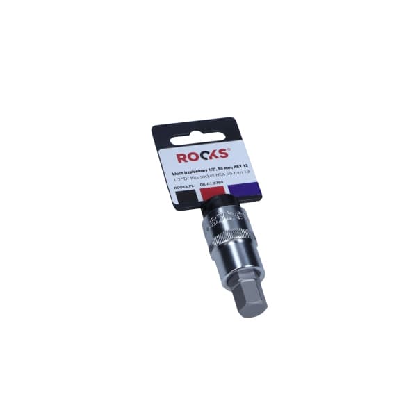 ROOKS 1/2" SKAFTNYCKEL, 55 MM, SEXKANT 13
