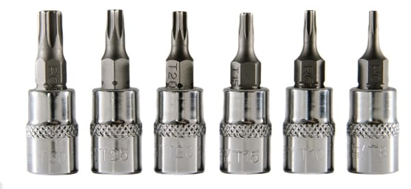 ROOKS 1/4" TORX T8-T30 NØGLESÆT, 6 DELS.