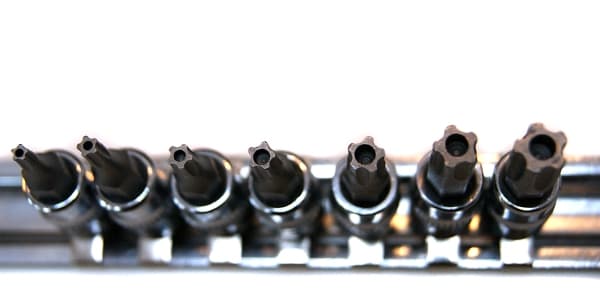 ROOKS SÆT MED 1/4" TORX-5 SIKKERHEDSNØGLER MED SKAFT, 7 STK.