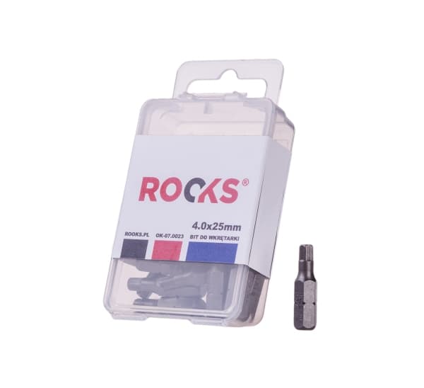 ROOKS SKRUETRÆKKERBIT 1/4""X 25MM X HEX 4, SLAG CVMO-S, SÆT MED 10