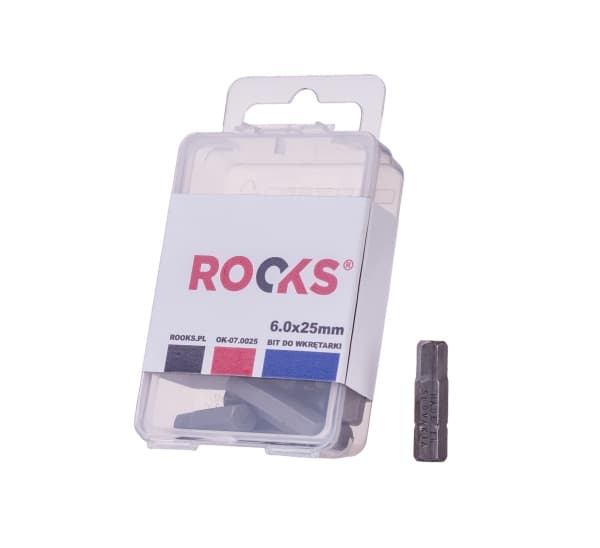 ROOKS SKRUVMEJSELBITS 1/4""X 25MM X HEX 6, SLAG CVMO-S, SET OM 10