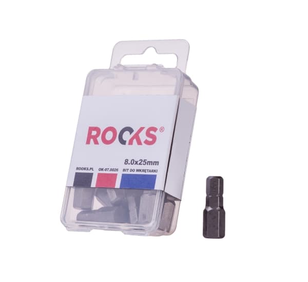 ROOKS SKRUETRÆKKERBIT 1/4""X 25MM X HEX 8, SLAG CVMO-S, SÆT MED 10 STK.