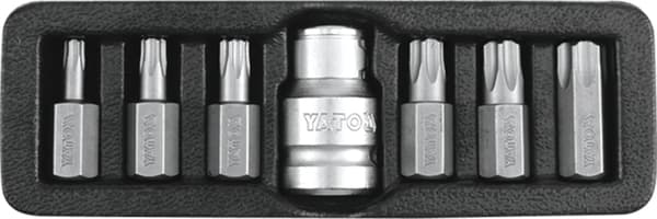 YATO TORX SÄKERHETSSKRUVMEJSELBITS, T25-T55, 7 ST
