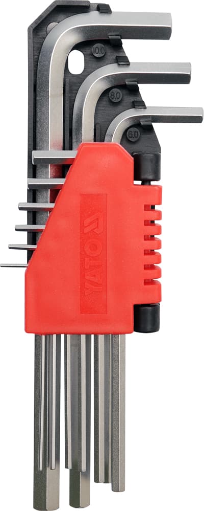 YATO Kuusiokoloavaimet 9 kpl. 1,5–10 mm:n CRV-arvo