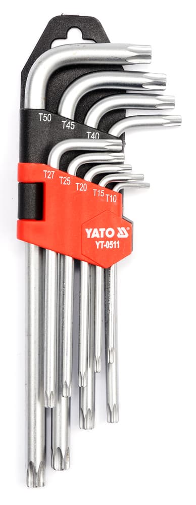 YATO TORX-Nycklar T10 - T50, 9 stycken
