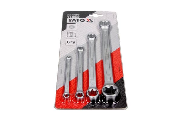 YATO TORX CR-V RINGNØGLER.4CZ E6-E24