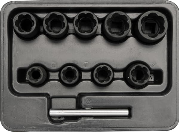 YATO 3/8" RUUVINULOSTINSARJA, 10-19 MM, 10 OSAA